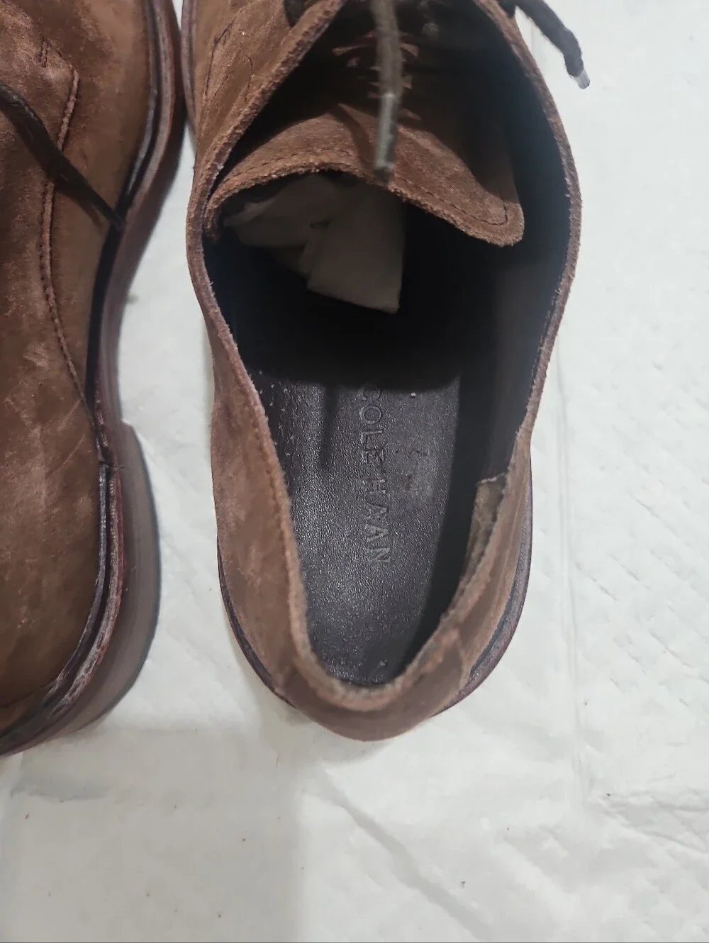 Cole Haan Men's Brown Suede Derby Shoes - Classic Lace-Up Dress Shoes Sz 9.5